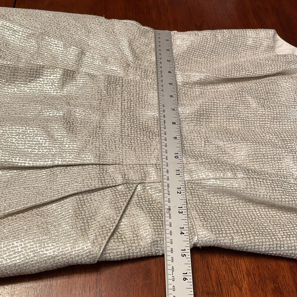 Dalia Elegant Silver Shimmer Sleeveless Dress with pockets size 6 - Picture 9 of 10